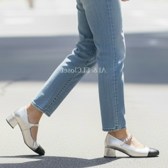 Marc Fisher Shoes - Marc Fisher LTD Marla Metallic Gold Mary Jane Block Heel Shoes Size 9.5M NWB